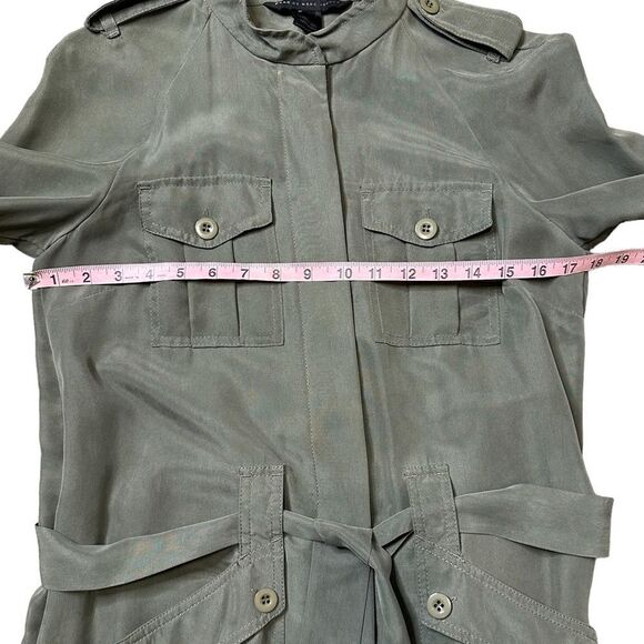 Marc by Marc Jacobs Long Sleeve Silk Belted Utility Dress Size 4 - Picture 14 of 17